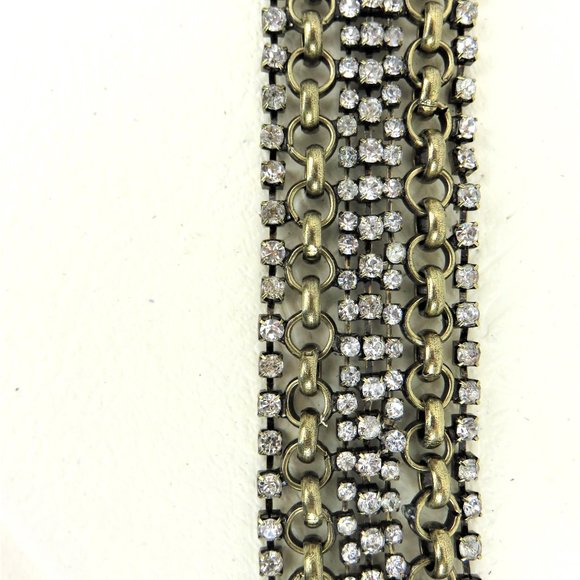 Rhinestone Gold-Tone Chain Link Bracelet....80124 - Picture 4 of 6